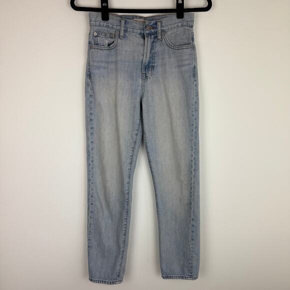 Madewell Womens The Perfect Summer Jean Mid Rise Button-Fly Light Wash Jeans 25 - Picture 1 of 13